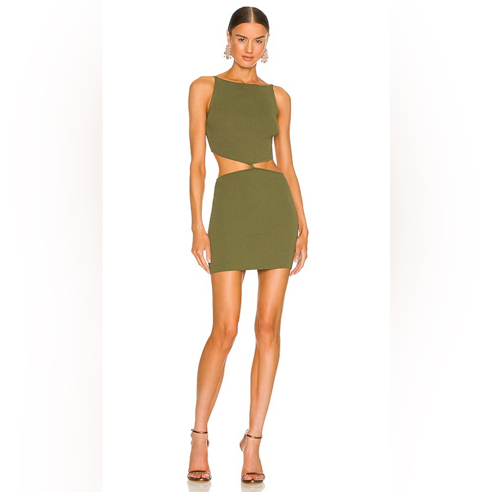 Bec + Bridge Mason Knit Mini Dress in Olive